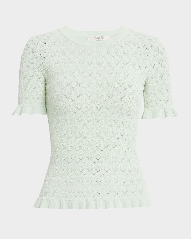 Rue Fine Knit Short-Sleeve Top